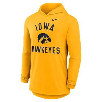 Iowa Campus Arch Men's Nike Dri-FIT College Long-Sleeve Hooded T-Shirt