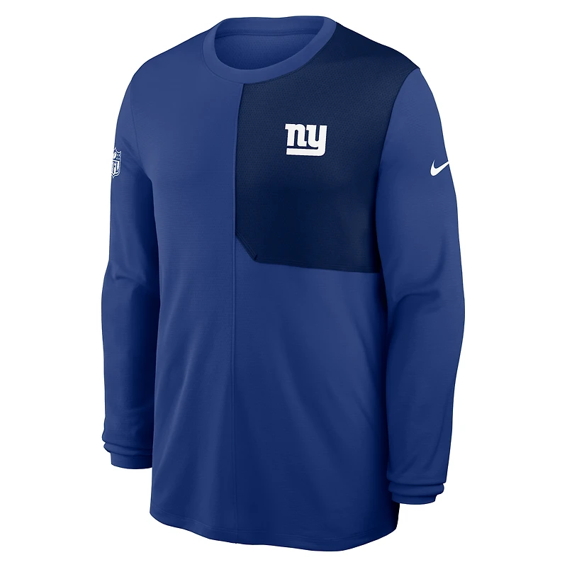New York Giants Sideline Coach Men's Nike Dri-FIT NFL Long-Sleeve Top