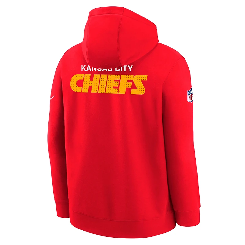 Kansas City Chiefs Sideline Club Big Kids' Nike NFL Pullover Hoodie