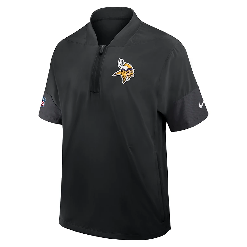Minnesota Vikings Sideline Coach Men's Nike NFL 1/2-Zip Short-Sleeve Jacket