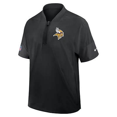 Minnesota Vikings Sideline Coach Men's Nike NFL 1/2-Zip Short-Sleeve Jacket