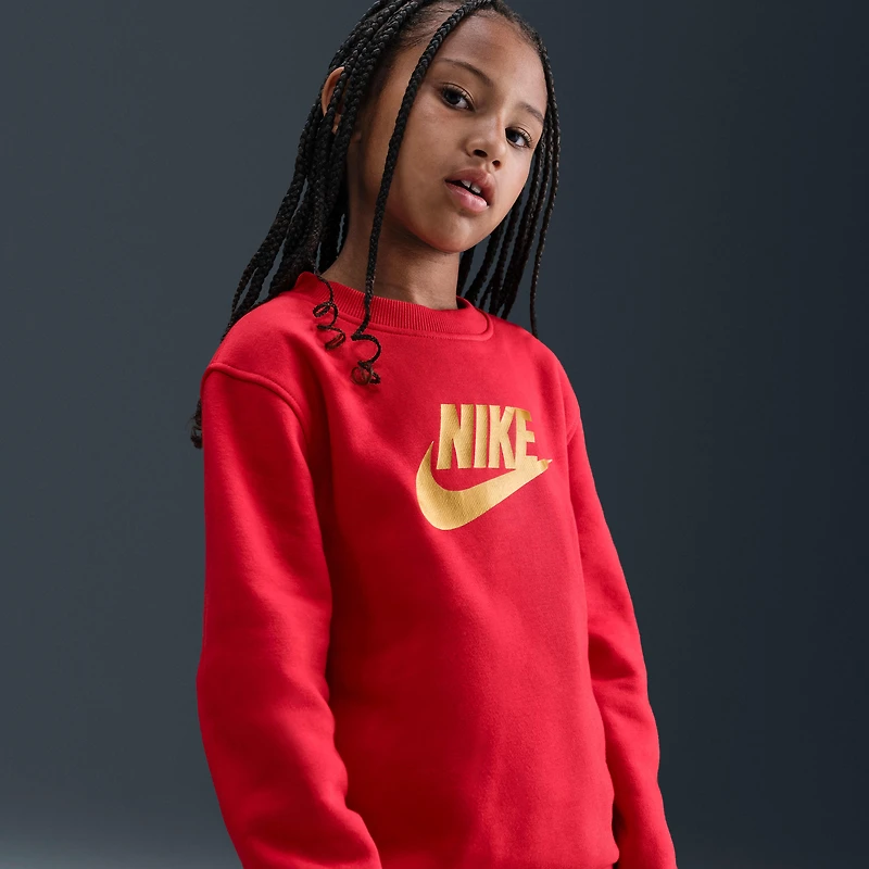 Nike Sportswear Club Fleece Big Kids' Crew-Neck Sweatshirt