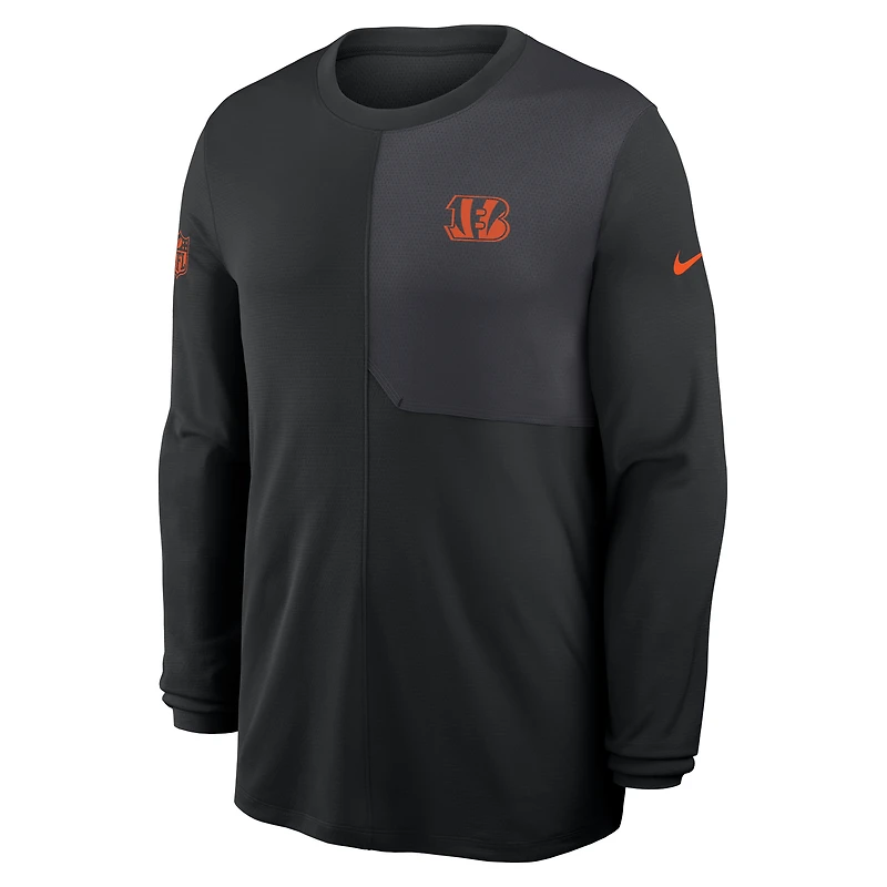 Cincinnati Bengals Sideline Coach Men's Nike Dri-FIT NFL Long-Sleeve Top