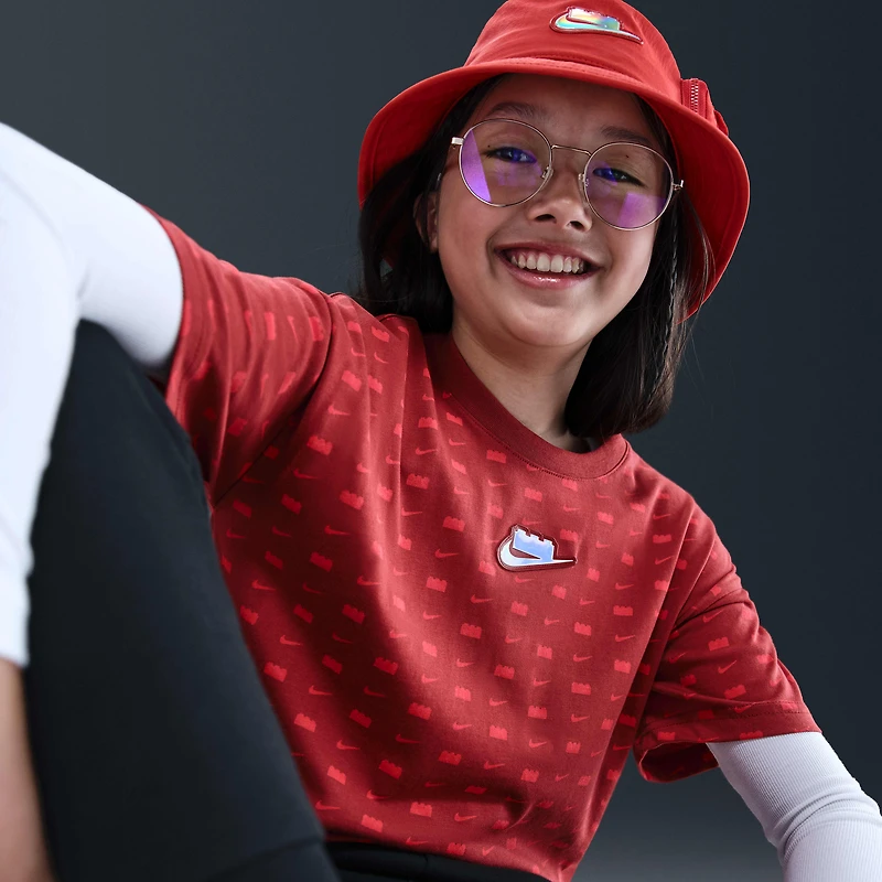 Nike x LEGO® Collection Girls' Cropped T-Shirt