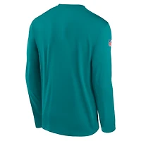 Miami Dolphins Alt Legend Small Logo Men's Nike Dri-FIT NFL Long-Sleeve T-Shirt