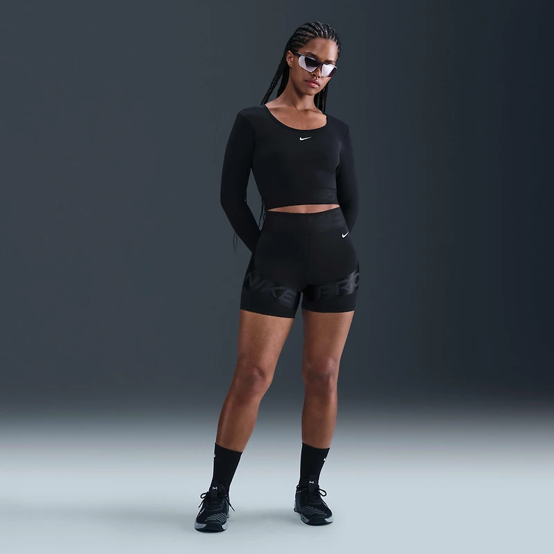 Nike Pro Women's Dri-FIT Cropped Long-Sleeve Top