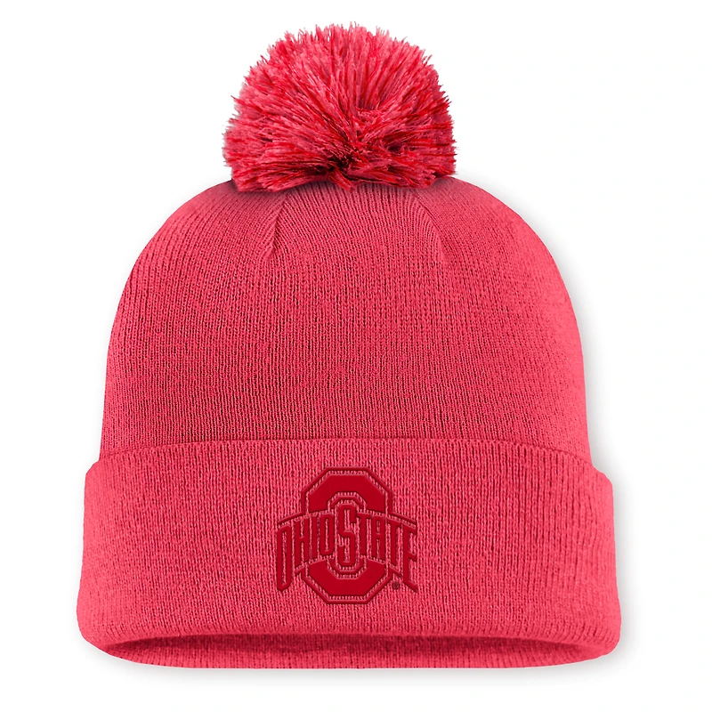 Ohio State Primetime Campus Toned Men's Nike College Cuffed Pom Beanie