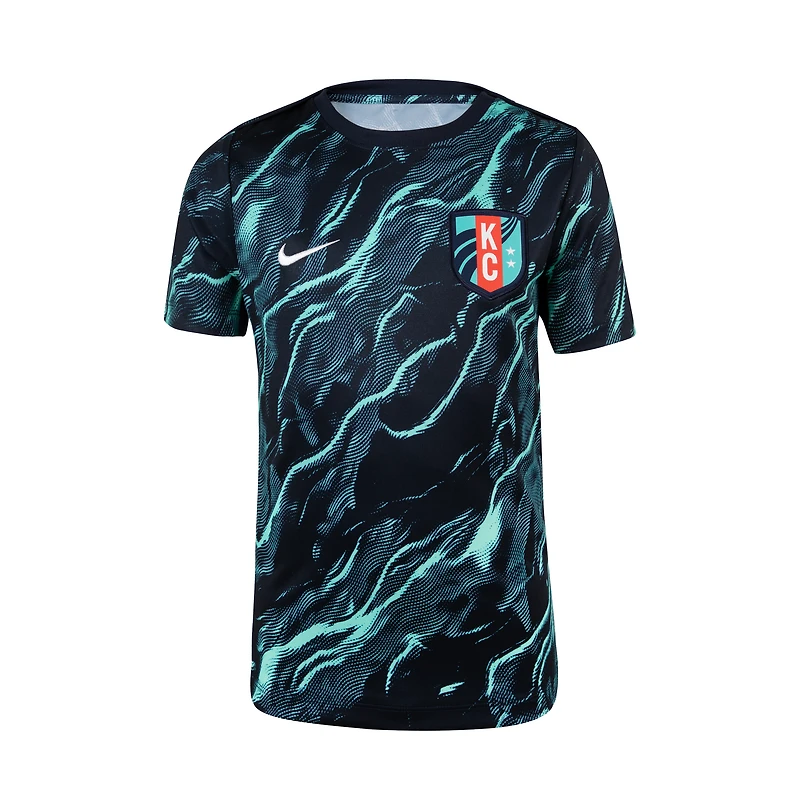 KC Current 2025 Big Kids' Nike NWSL Short-Sleeve Pre-Match Top