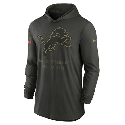 Detroit Lions Salute to Service Sideline Men’s Nike Dri-FIT NFL Long-Sleeve Hooded Top