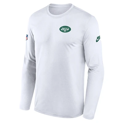 New York Jets Alt Legend Small Logo Men's Nike Dri-FIT NFL Long-Sleeve T-Shirt