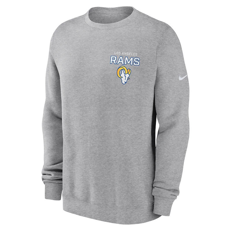 Los Angeles Rams Draw Block Club Men's Nike NFL Pullover Crew