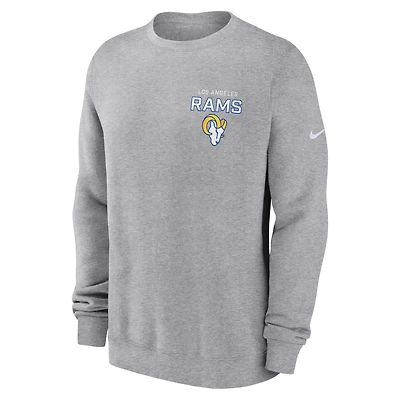 Los Angeles Rams Draw Block Club Men's Nike NFL Pullover Crew