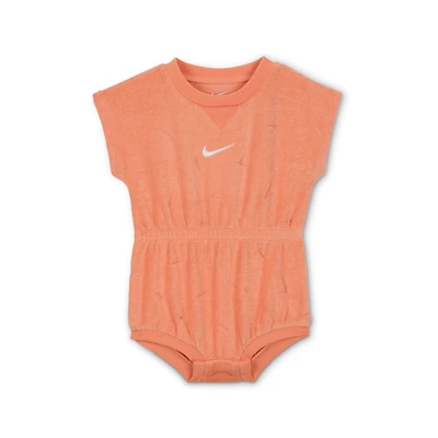 Nike Essentials Baby (0-9M) Jacquard Towel Terry Romper