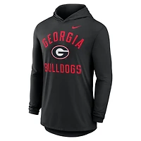 Georgia Campus Arch Men's Nike Dri-FIT College Long-Sleeve Hooded T-Shirt