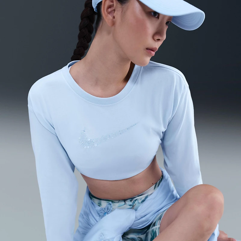 Nike Women's Artist Collection Dri-FIT Cropped Long-Sleeve T-Shirt