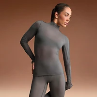 NikeSKIMS Weightless Layers Women's Mock-Neck Long-Sleeve Top