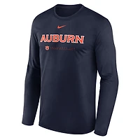 Auburn Courtside Basketball Shootaround Legend Men's Nike Dri-FIT College Long-Sleeve T-Shirt