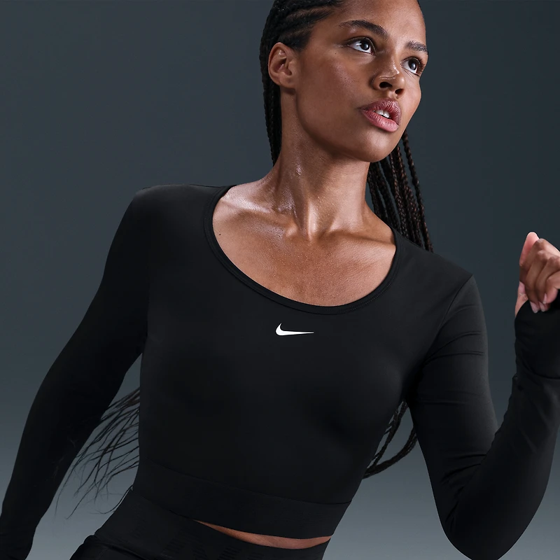 Nike Pro Women's Dri-FIT Cropped Long-Sleeve Top