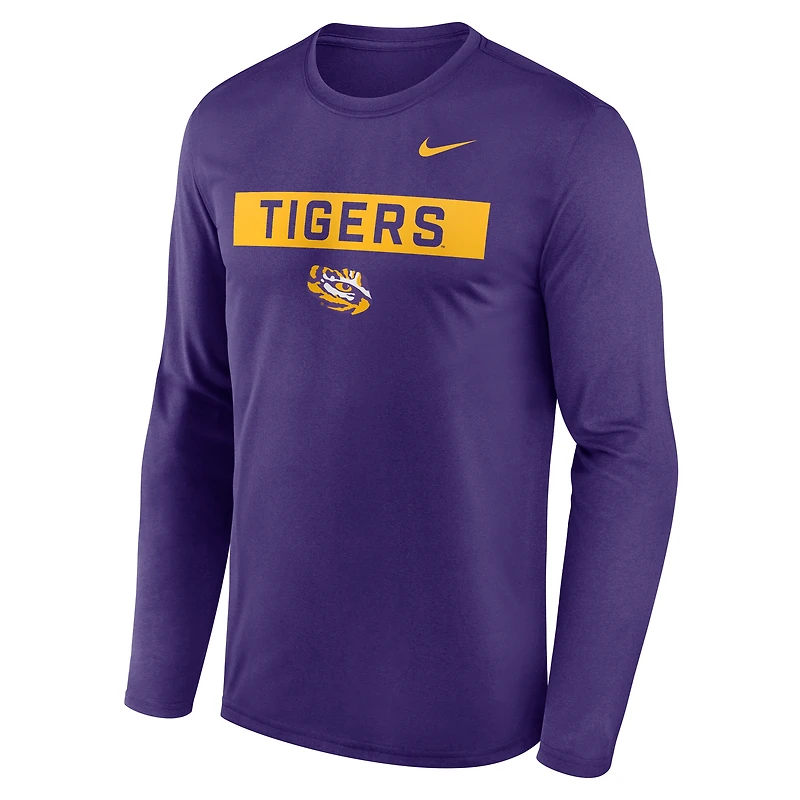 LSU Primetime Legend 2-Hit Men's Nike Dri-FIT College Long-Sleeve T-Shirt