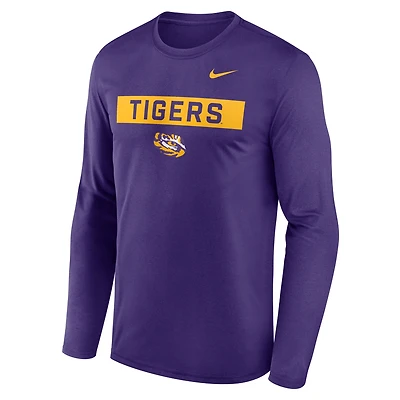 LSU Primetime Legend 2-Hit Men's Nike Dri-FIT College Long-Sleeve T-Shirt