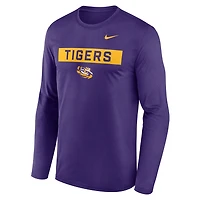 LSU Primetime Legend 2-Hit Men's Nike Dri-FIT College Long-Sleeve T-Shirt