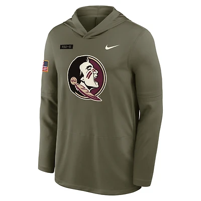 Florida State 2025 Military Appreciation Men's Nike Dri-FIT College Long-Sleeve Hooded Top