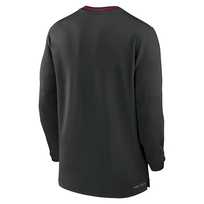Ohio State Buckeyes Sideline Coach Men's Nike Dri-FIT College 1/2-Zip Long-Sleeve Top