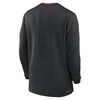 Ohio State Buckeyes Sideline Coach Men's Nike Dri-FIT College 1/2-Zip Long-Sleeve Top
