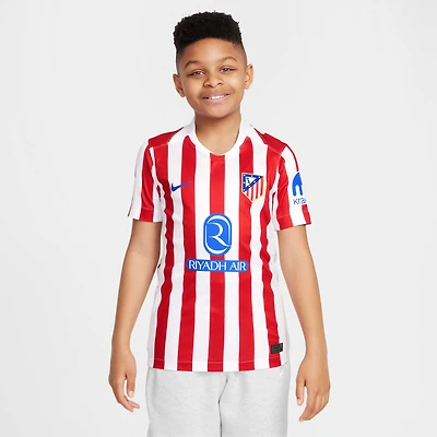 Atlético Madrid 2025/26 Stadium Home Big Kids' Nike Dri-FIT Soccer Replica Jersey