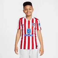 Atlético Madrid 2025/26 Stadium Home Big Kids' Nike Dri-FIT Soccer Replica Jersey