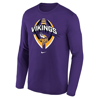 Minnesota Vikings Legend Icon Big Kids' Nike Dri-FIT NFL Long-Sleeve T-Shirt