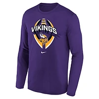 Minnesota Vikings Legend Icon Big Kids' Nike Dri-FIT NFL Long-Sleeve T-Shirt