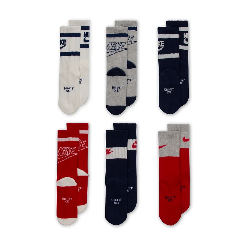 Nike Dri-FIT Little Kids' Retro Crew Socks (6 Pairs)