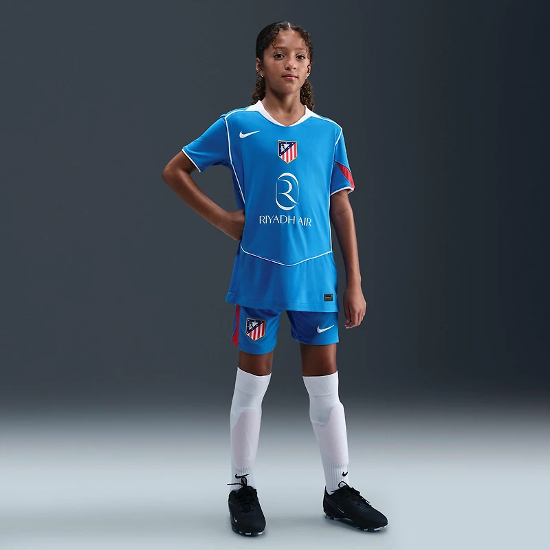Atlético Madrid 2025/26 Stadium Third Big Kids' Nike Dri-FIT Total 90 Soccer Replica Jersey