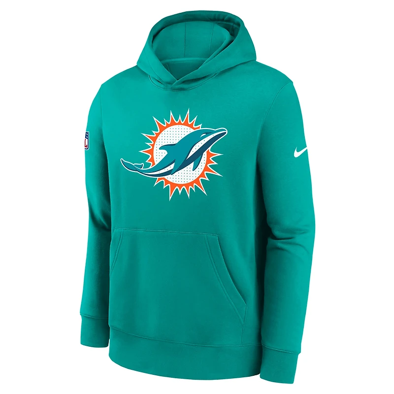 Miami Dolphins Sideline Club Big Kids' Nike NFL Pullover Hoodie