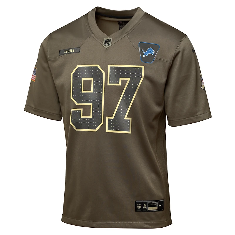 Aidan Hutchinson Detroit Lions Salute to Service Big Kids’ Nike NFL Game Jersey