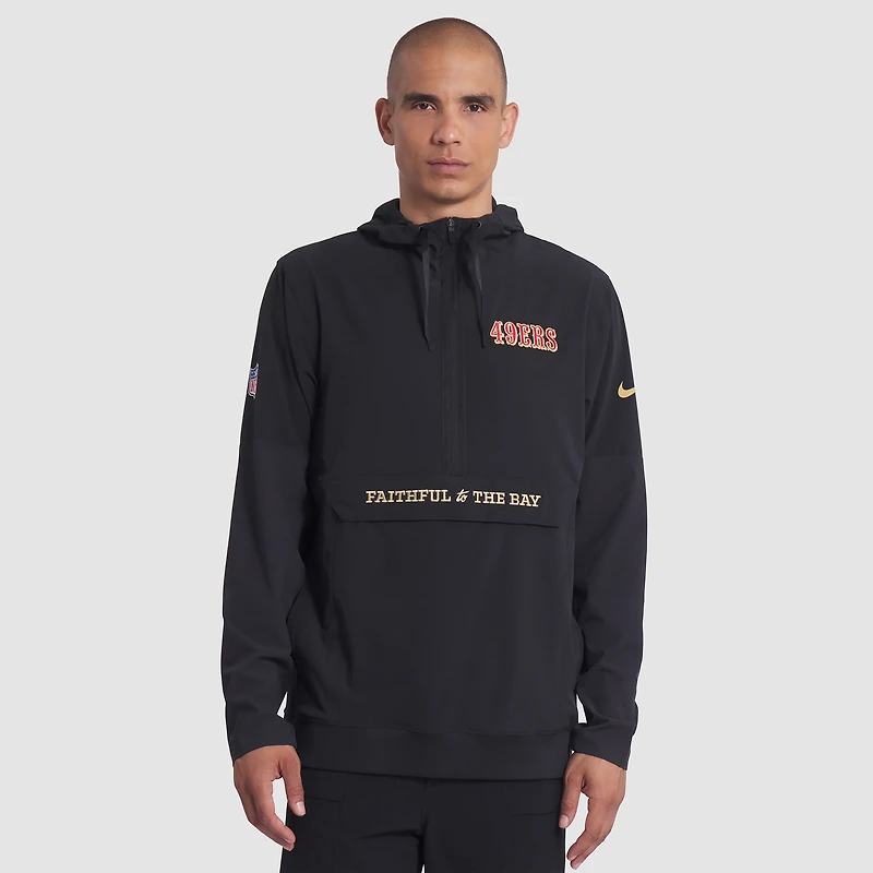 San Francisco 49ers Rivalries Collection Sideline Anorak Men's Nike NFL 1/2-Zip Hooded Jacket