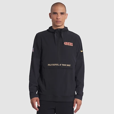 San Francisco 49ers Rivalries Collection Sideline Anorak Men's Nike NFL 1/2-Zip Hooded Jacket
