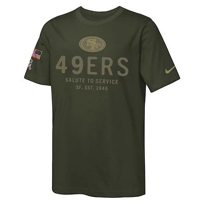 San Francisco 49ers Salute to Service Sideline Big Kids’ Nike Dri-FIT NFL T-Shirt