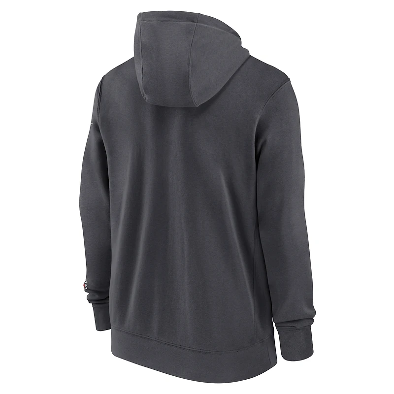 New England Patriots Playbook Page Club Men's Nike NFL Full-Zip Hoodie