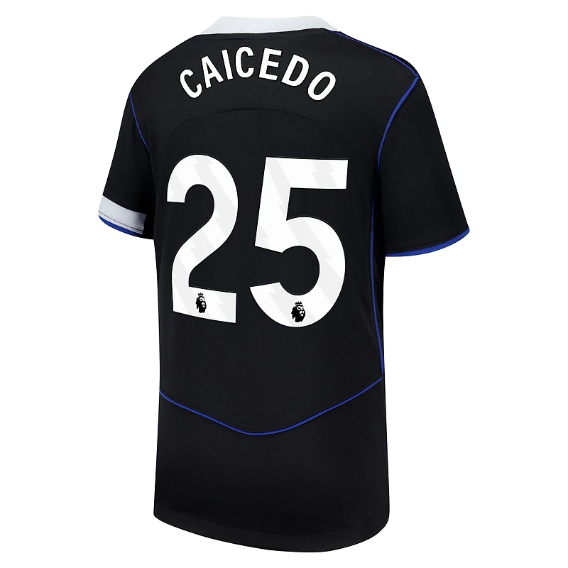 Moisés Caicedo Chelsea 2025/26 Stadium Third Big Kids' Nike Dri-FIT Soccer Jersey