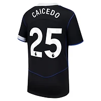 Moisés Caicedo Chelsea 2025/26 Stadium Third Big Kids' Nike Dri-FIT Soccer Jersey
