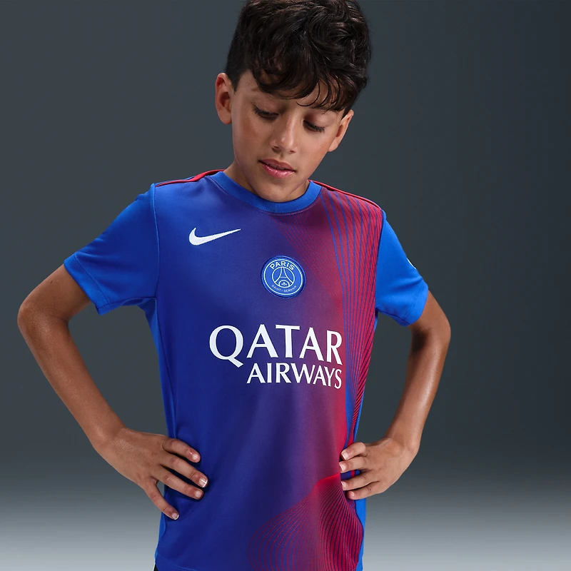 Paris Saint-Germain Academy Pro Third Big Kids' Nike Dri-FIT Soccer Pre-Match Top