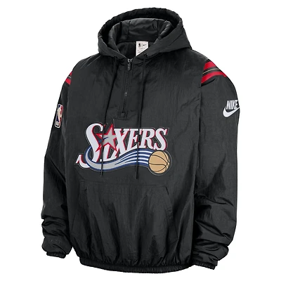 Philadelphia 76ers Hardwood Clasics Men's Nike Therma-FIT NBA 1/2-Zip Hoodie