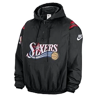 Philadelphia 76ers Hardwood Clasics Men's Nike Therma-FIT NBA 1/2-Zip Hoodie