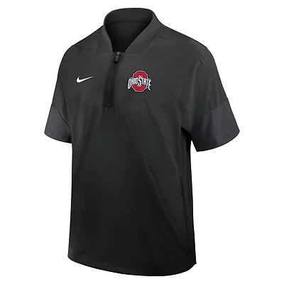 Ohio State Sideline Coach Men's Nike College 1/2-Zip Short-Sleeve Jacket