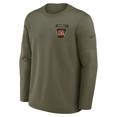 Cincinnati Bengals Salute to Service Sideline Triumphant Win Coach Men's Nike NFL Pullover Crew