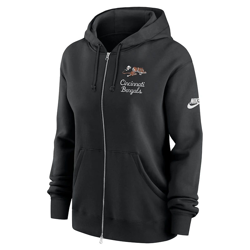 Cincinnati Bengals Phoenix Rewind Women's Nike NFL Full-Zip Hoodie