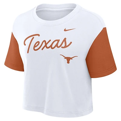 Texas Script Women's Nike Dri-FIT College Cropped T-Shirt