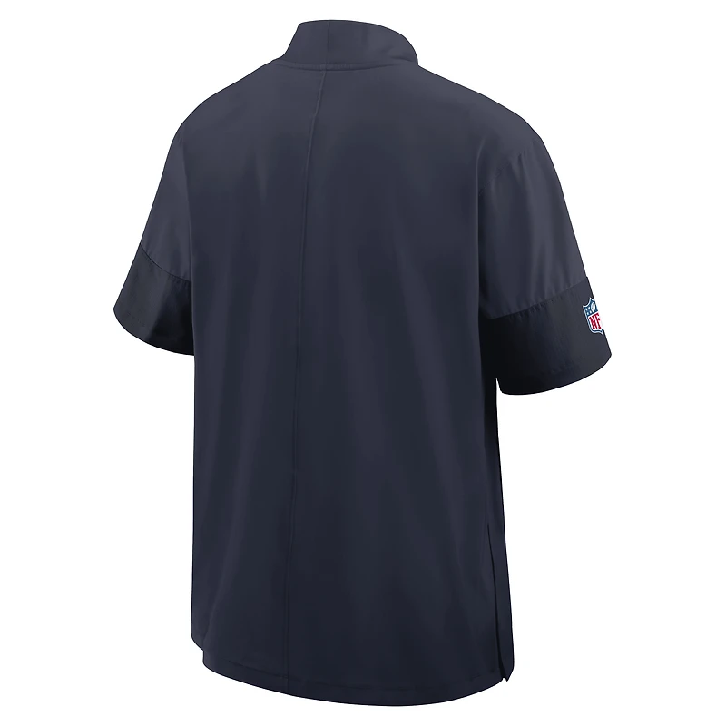 Chicago Bears Sideline Coach Men's Nike NFL 1/2-Zip Short-Sleeve Jacket